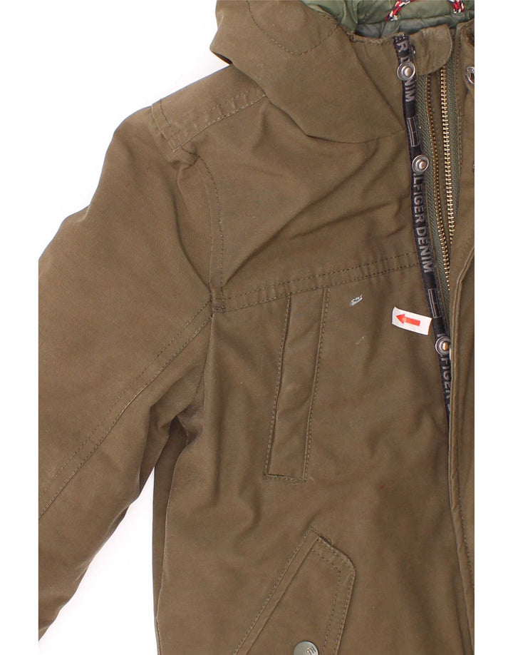 Tommy Hilfiger jakna s kapuljačom za dječake 5-6 godina kaki poliester