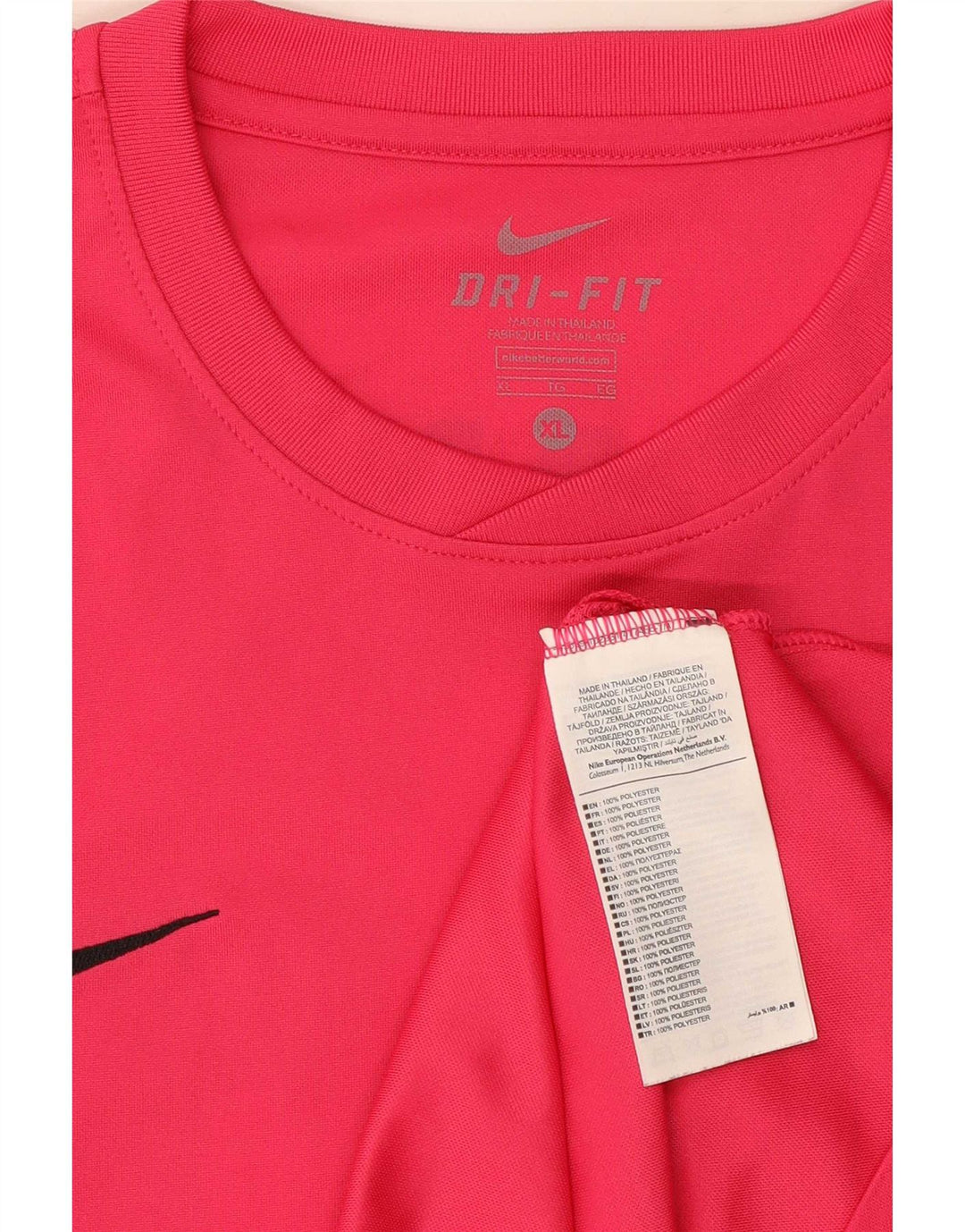 Nike Dri Fit Graphic T-Shirt Top XL Ružičasti poliester