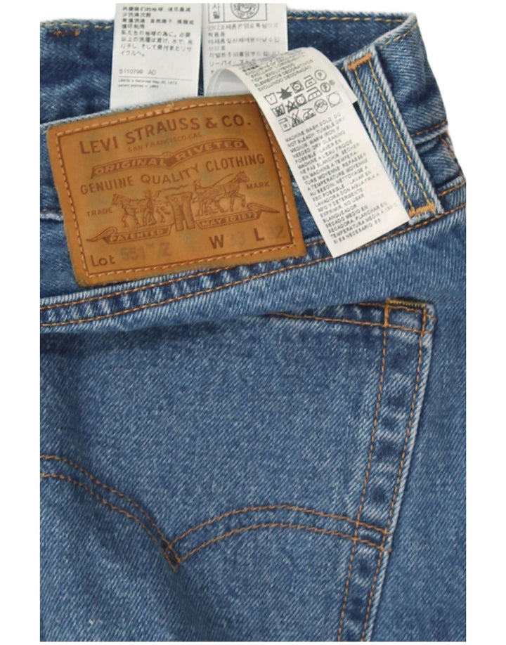 Levi's muške 551 ravne traperice W33 L32 plavi pamuk
