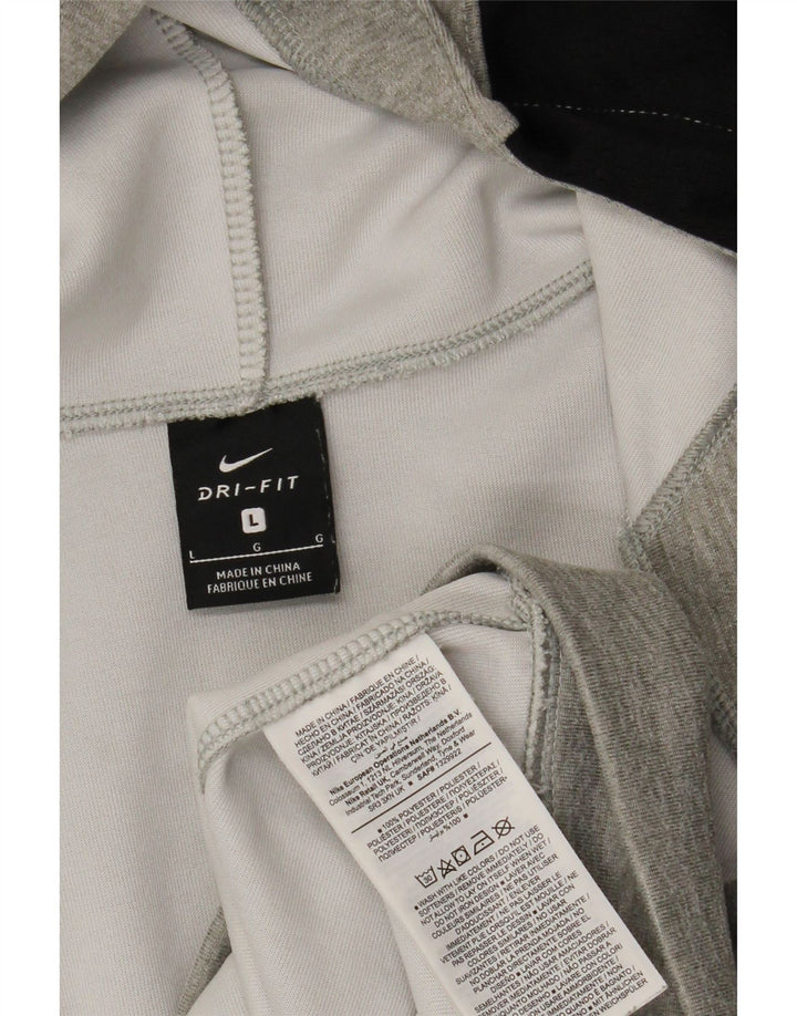 Nike muška pulover s kapuljačom Dri Fit, veliki sivi flekasti poliester