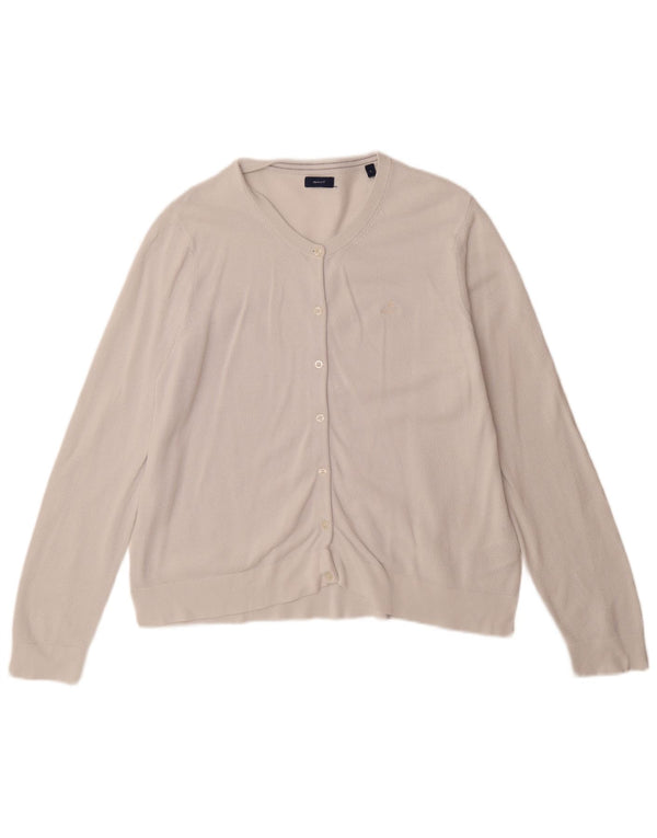 Gant ženski kardigan pulover UK 16 Large Off White Pamuk