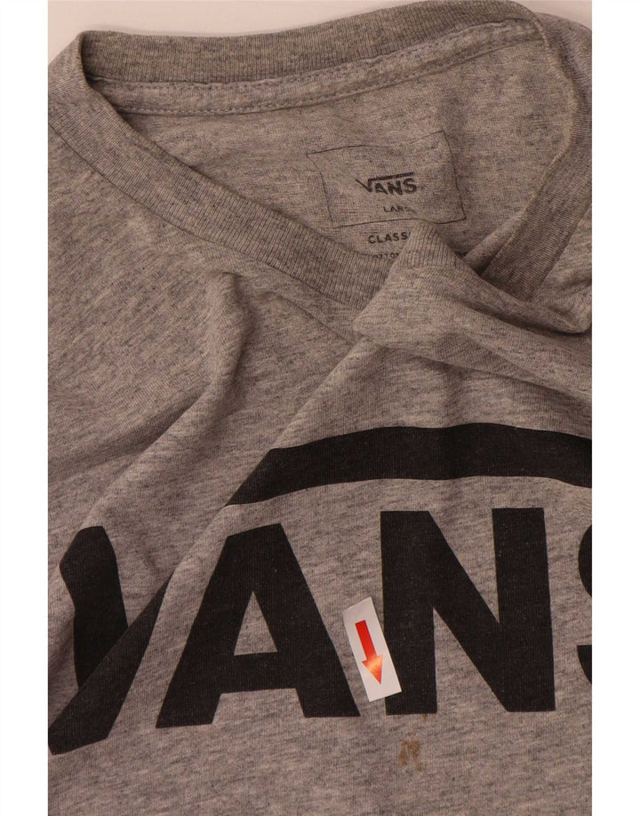 Vans muška majica klasičnog kroja s dugim rukavima od velikog sivog flekastog pamuka