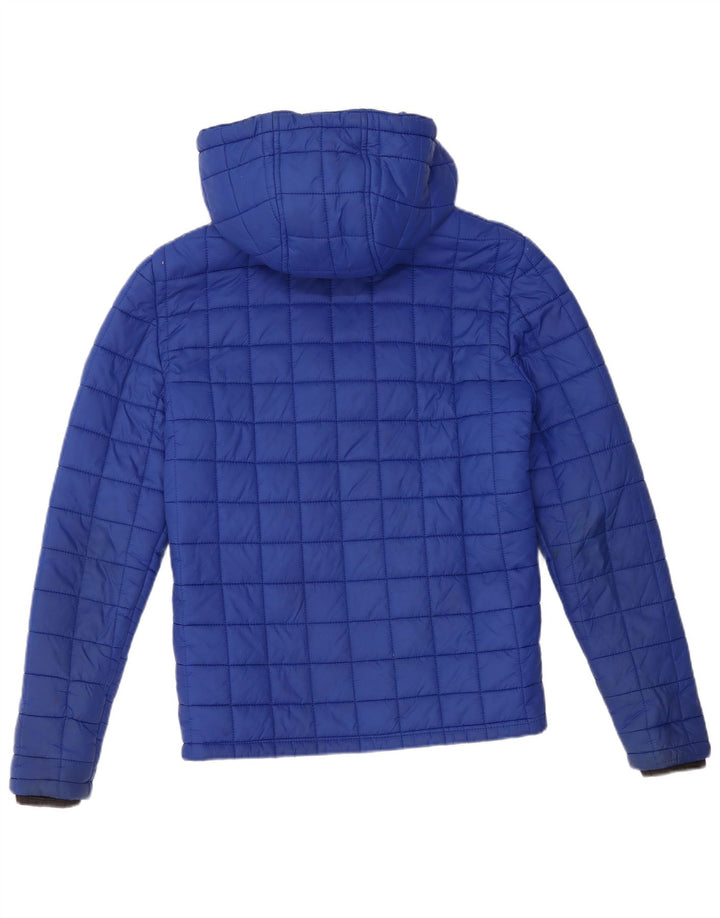 Superdry ženska podstavljena jakna s kapuljačom UK 10 Mali plavi najlon