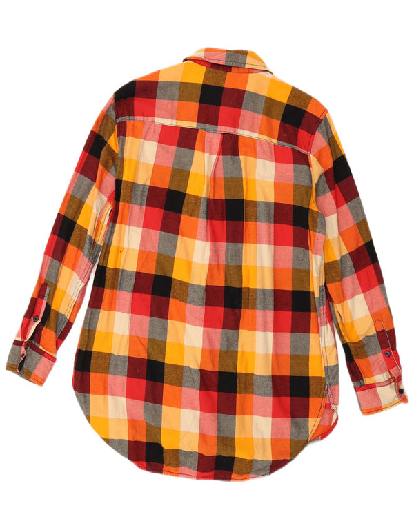 Benetton ženska prevelika košulja haljina UK 6 XS šareni karirani pamuk