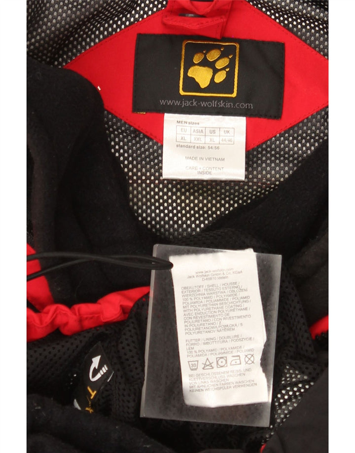 Jack Wolfskin muška kišna jakna UK 44/46 XL Red Colourblock poliamid