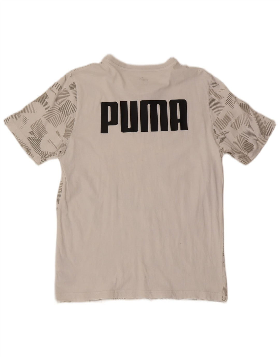 Puma muška majica kratkih rukava srednje bijele boje s geometrijskim motivima