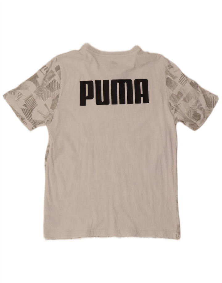 Puma muška majica kratkih rukava srednje bijele boje s geometrijskim motivima