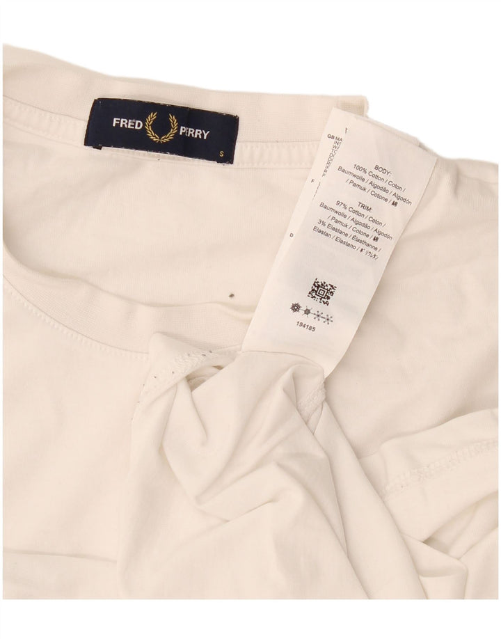 Fred Perry muška majica kratkih rukava s grafičkim motivima Mala bijela pamučna majica
