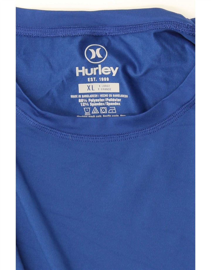 Hurley muška grafička majica dugih rukava XL plavi poliester