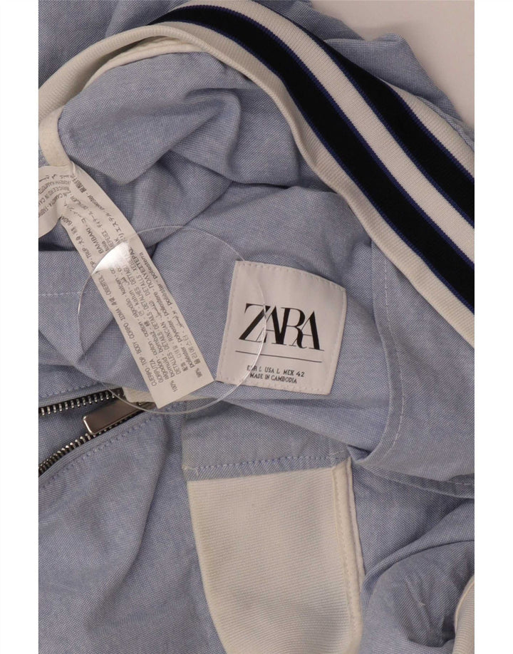 Zara muška bomber jakna UK 40 Large Blue Cotton