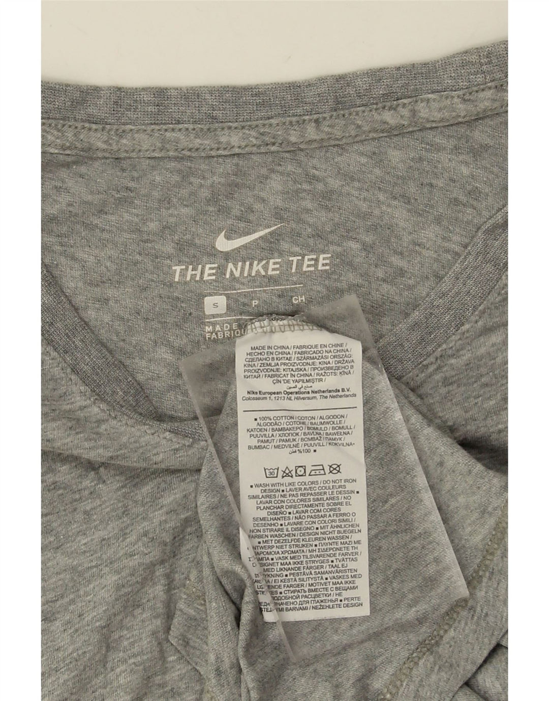 NIKE Mens T-Shirt Top Small Grey Cotton