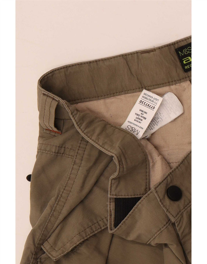 Marks & Spencer muške kargo kratke hlače W34 veliki kaki pamuk
