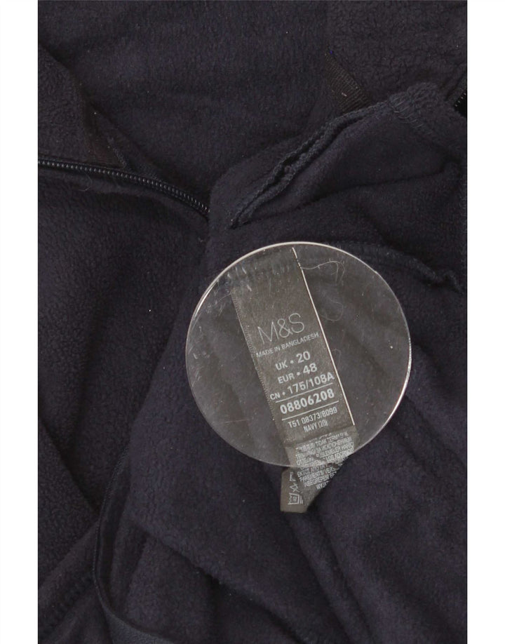 Marks & Spencer ženska jakna od flisa UK 20 2XL tamnoplavi poliester