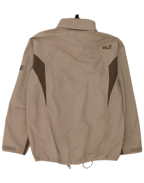 Jack Wolfskin muška kišna jakna UK 40/42 veliki sivi poliester u boji