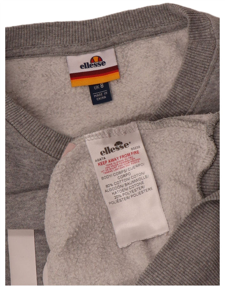 Ellesse Ženska prekomjerna trenirka s grafičkim motivima UK 8 Mali sivi pamuk
