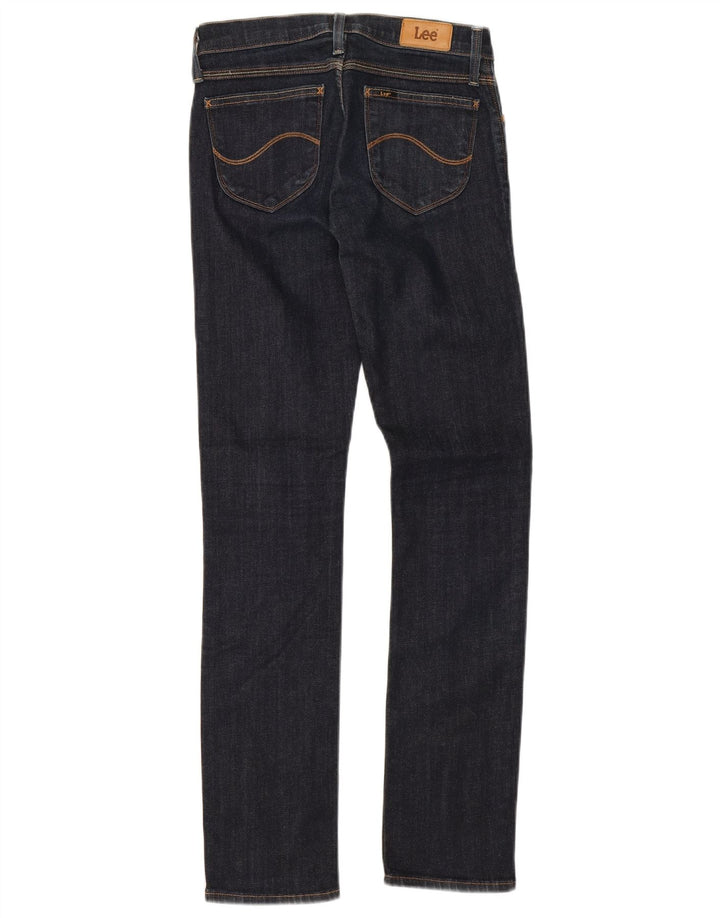 LEE Ženske uske traperice od žada W26 L31 tamnoplavi pamuk