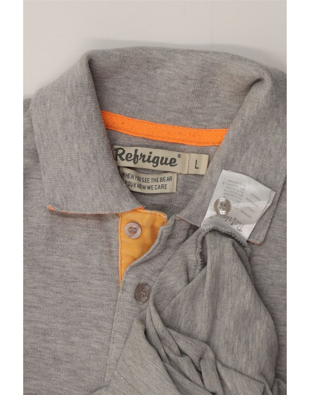 REFRIGUE Muška polo majica Large Grey Pamuk