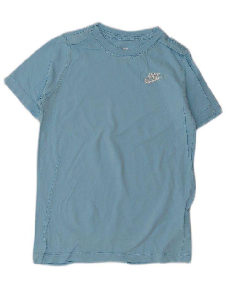 Nike Boys T-Shirt Top 10-11 Years Medium Blue Pamuk