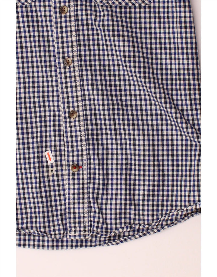 FAT FACE Mens Classic Fit Flannel Shirt Small Blue Gingham Cotton Vintage Fat Face and Second-Hand Fat Face from Messina Hembry 