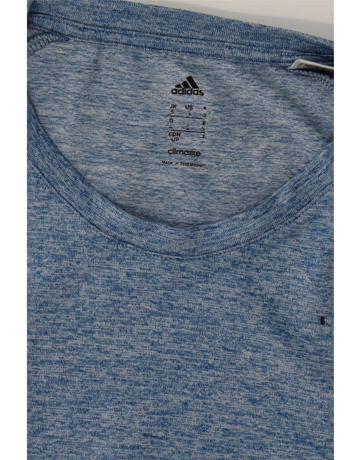 ADIDAS Mens Climalite T-Shirt Top Small Blue Flecked Polyester Vintage Adidas and Second-Hand Adidas from Messina Hembry 
