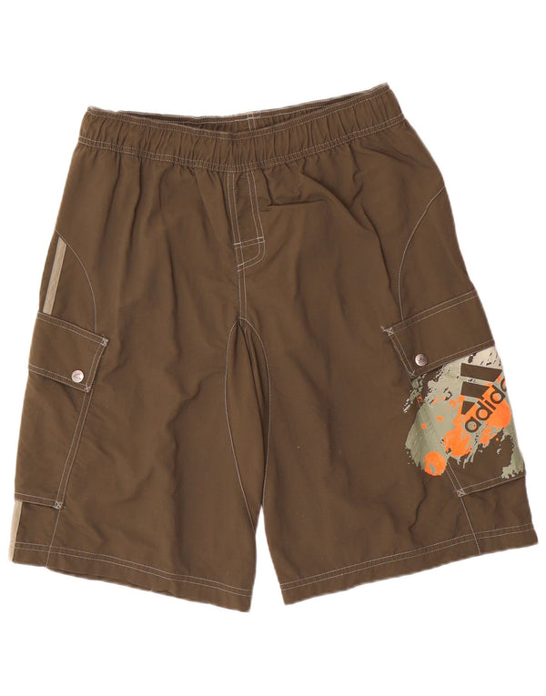 ADIDAS muške grafičke kargo kratke hlače srednje veličine W32, smeđi najlon