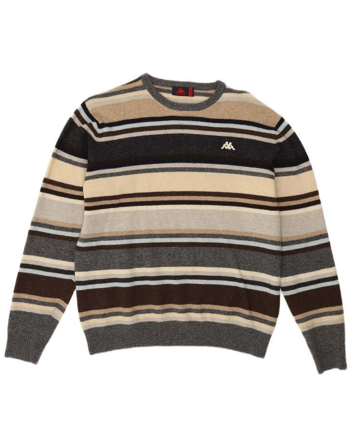 KAPPA ženski džemper s okruglim izrezom UK 16 na velike raznobojne pruge