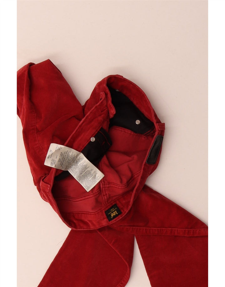 LEE Ženske uske hlače od samta Scarlett W31 L33 Crveni pamuk