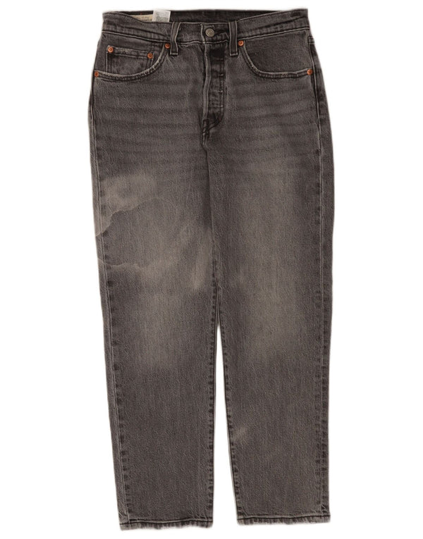 Levi's ženske 501 ravne traperice W27 L26 sivi pamuk