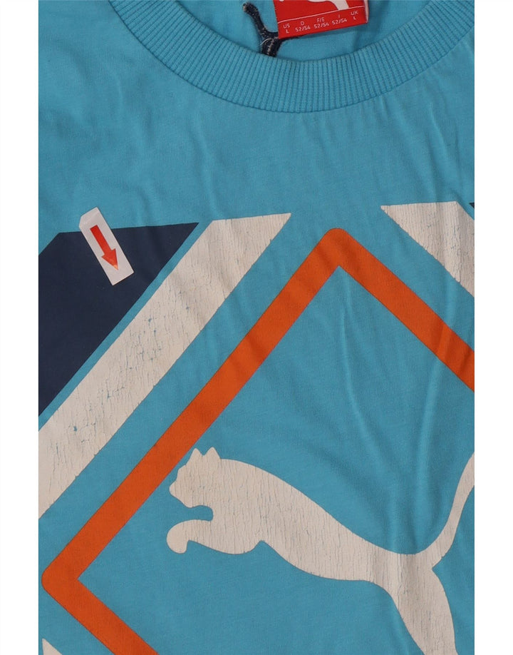 Puma muška velika plava majica s grafičkim motivima