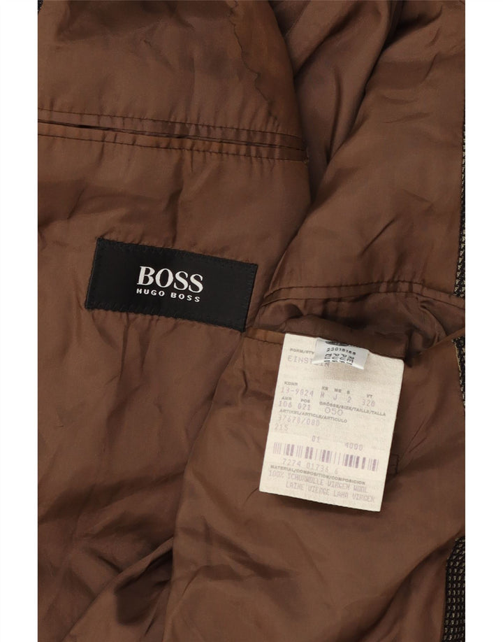 Muška jakna Hugo Boss s 3 gumba EU 50 Vuna s velikim smeđim točkama