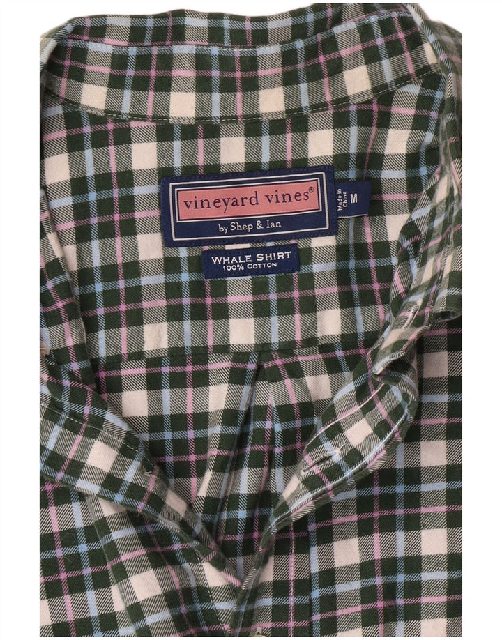 Vineyard Vines muška flanelska košulja srednje zelene karirane pamučne prefinjenosti
