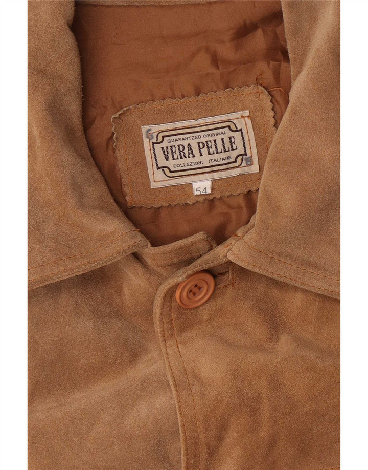 Vintage muška antilop jakna IT 54 2XL smeđa koža