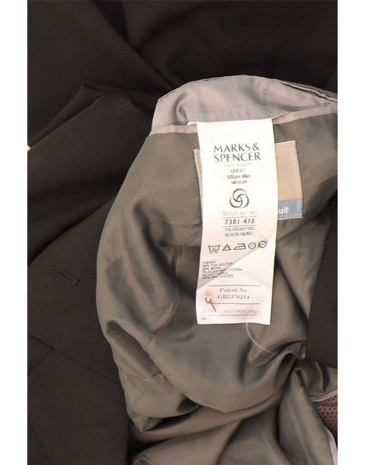 Marks & Spencer muška jakna sa 3 gumba UK 48 2XL crni poliester