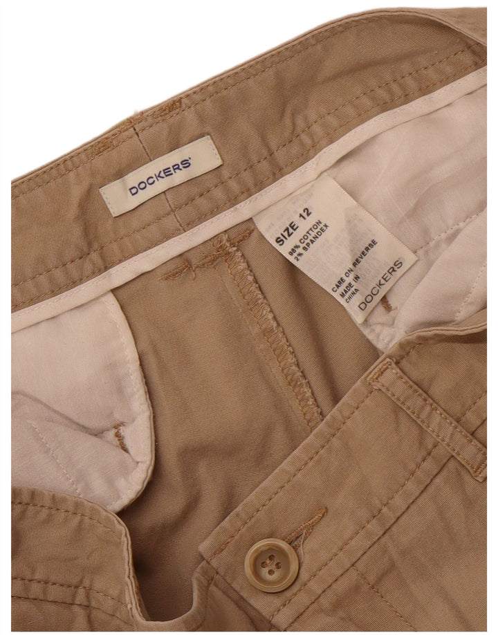 Dockers ženske kargo kratke hlače US 12 Large W34 bež pamuk