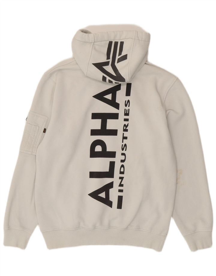 ALPHA INDUSTRIES Muška majica s kapuljačom s kapuljačom, veliki bijeli pamuk