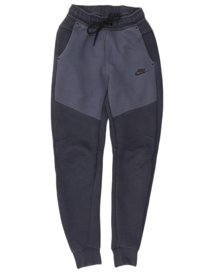 NIKE Ženska trenirka Hlače Joggers UK 4 XS Navy Blue Colourblock