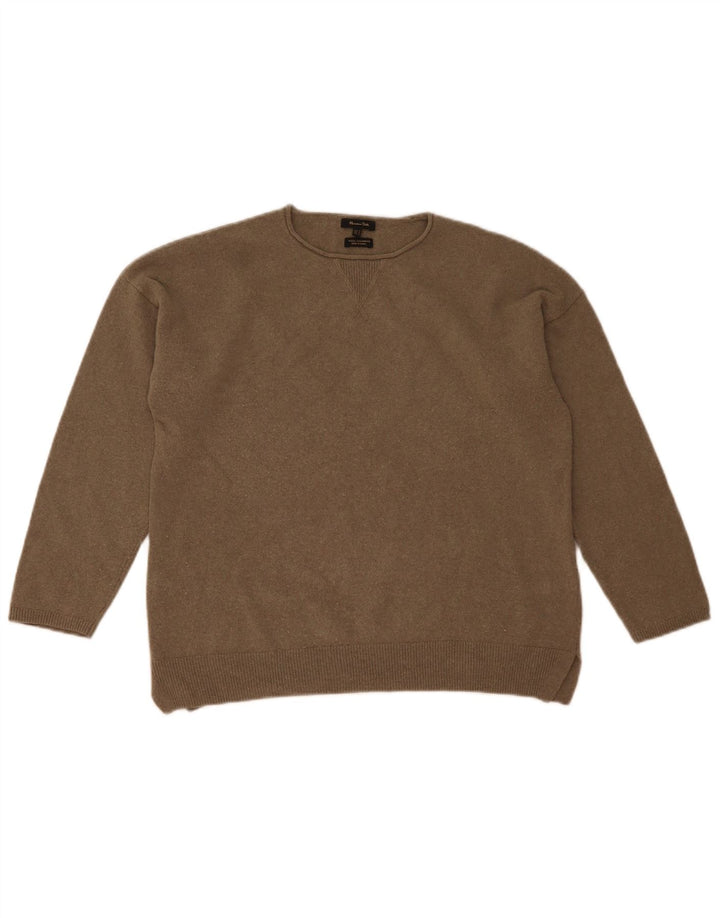 Massimo Dutti ženski džemper s veznim izrezom UK 14 Srednje siva vunena