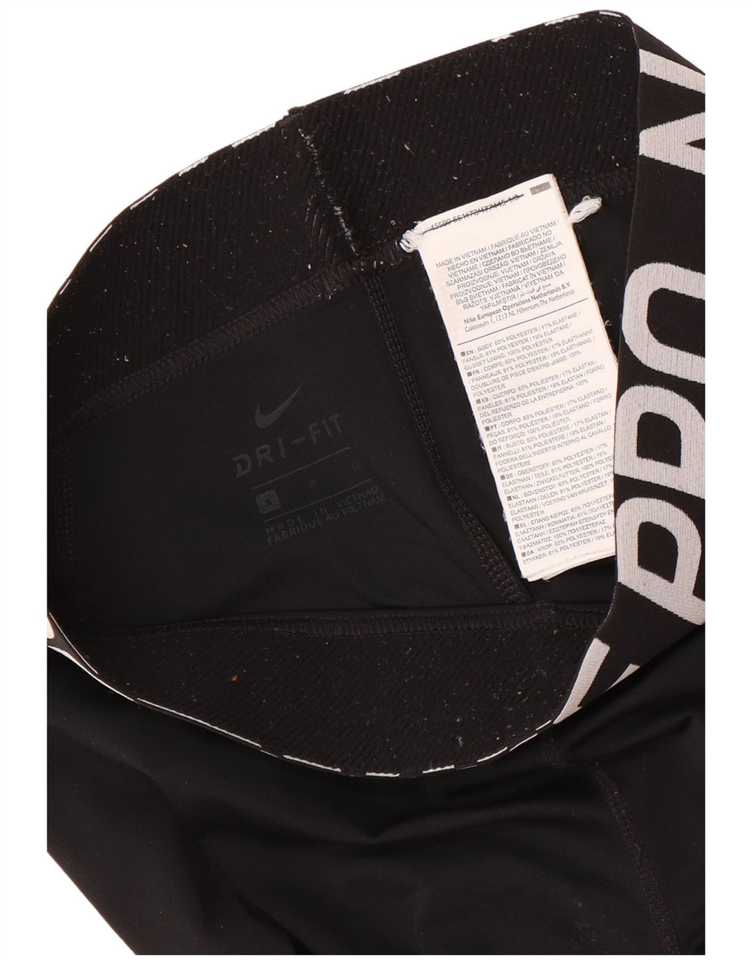 Nike Ženske Dri Fit Graphic Leggings UK 8 Male crne poliesterske