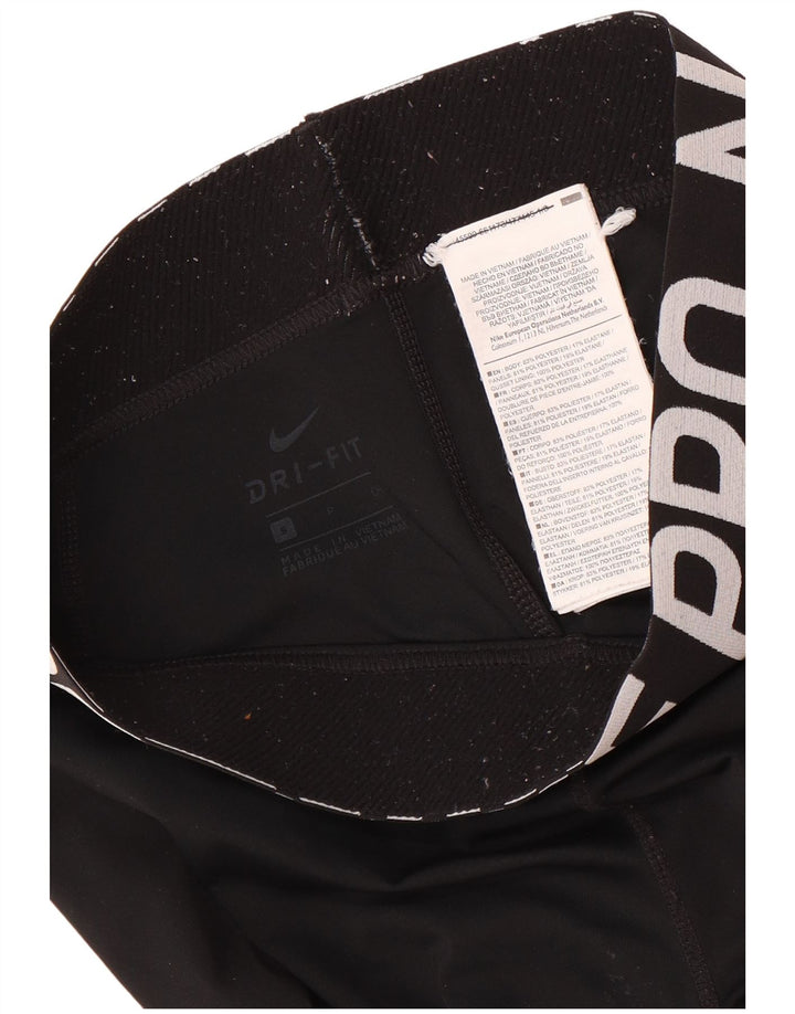 Nike Ženske Dri Fit Graphic Leggings UK 8 Male crne poliesterske