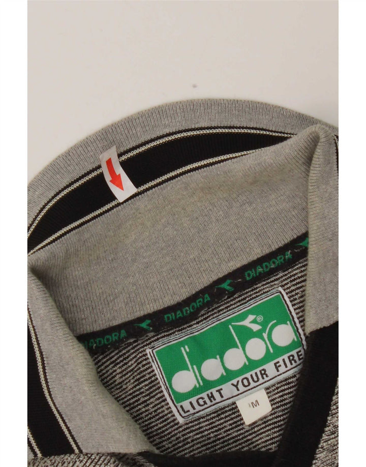 Diadora muška polo majica srednje sivi prugasti poliester