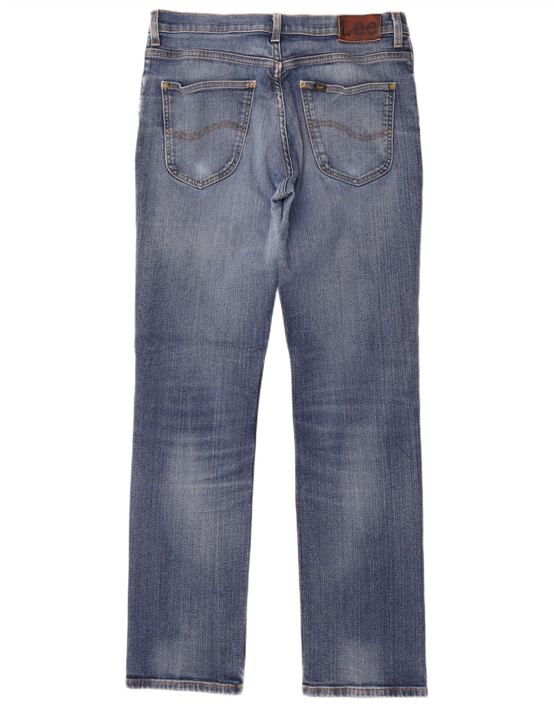 Lee Mens Brooklyn Straight Jeans W34 L34 Plavi pamuk