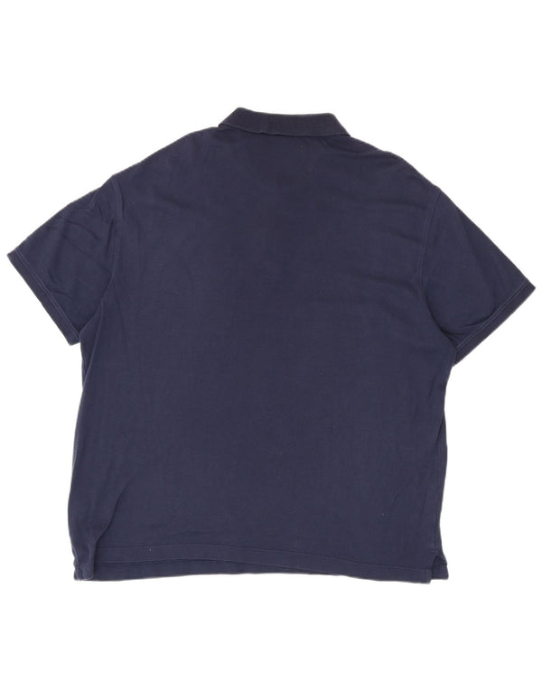 Van Heusen Mens Polo Shirt Large Navy Blue Cotton