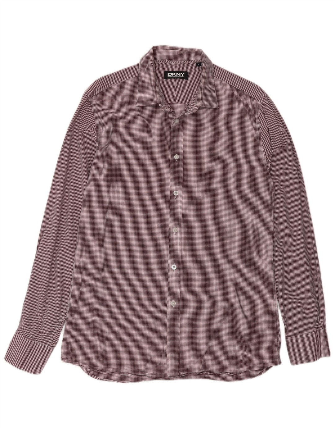 Dkny muška košulja srednje boje bordo boje gingham pamuka