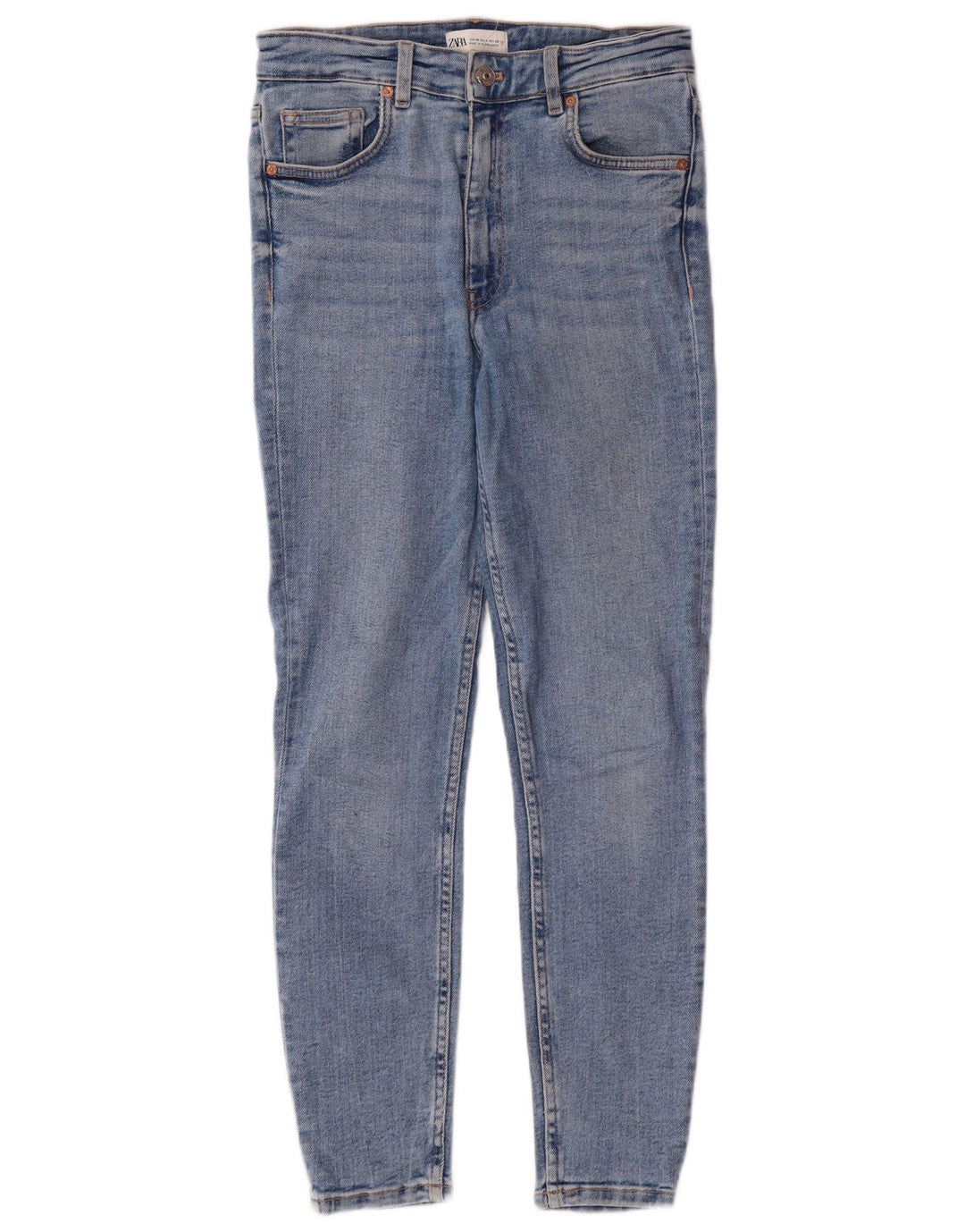 Zara ženske uske traperice visokog struka EU 38 male W28 L27 plave klasične