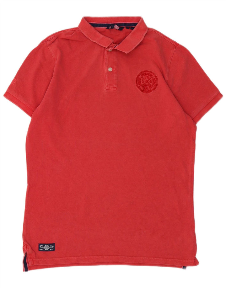 Superdry muška polo majica srednje crvene pamučne boje