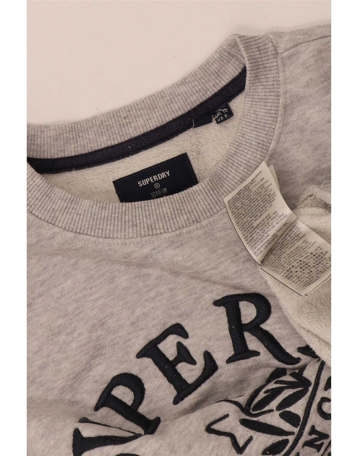 Superdry Ženska prekomjerna trenirka s grafičkim motivima UK 10 Mali sivi pamuk
