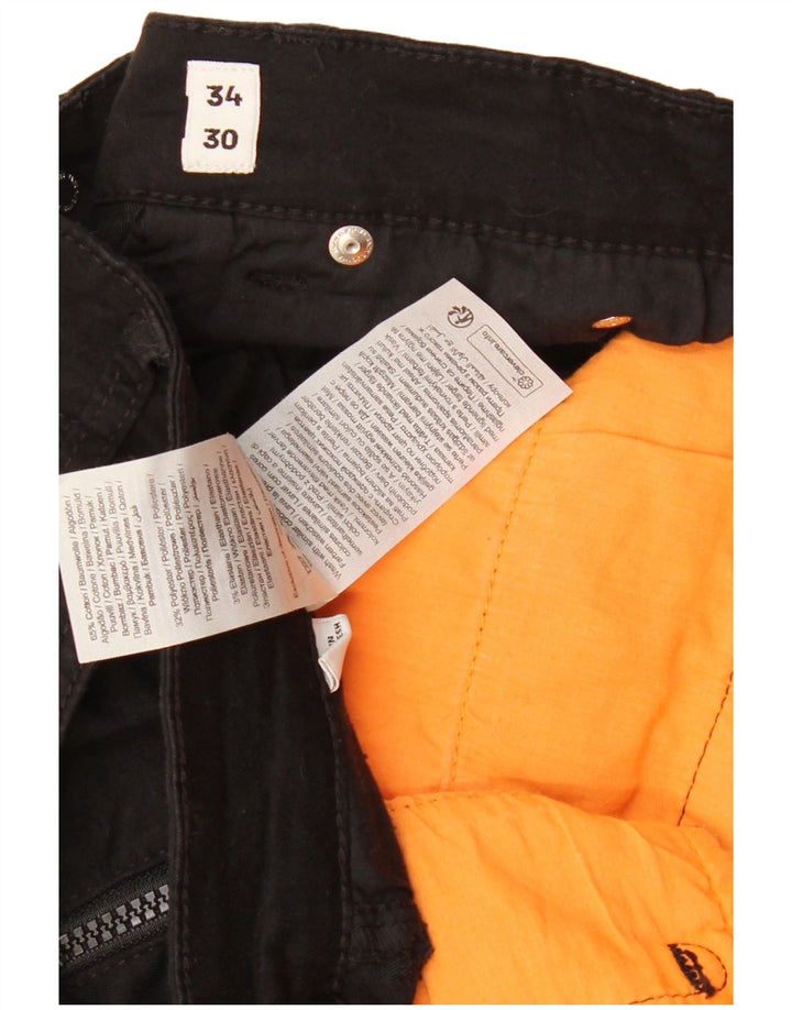 JACK & JONES Muške Cargo skraćene hlače W34 L26 crni pamuk