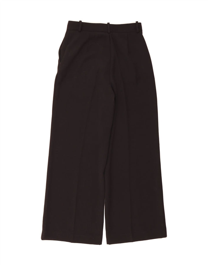 ZARA Womens Wide Leg Suit Trousers Small W26 L30 Black Polyester Vintage Zara and Second-Hand Zara from Messina Hembry 