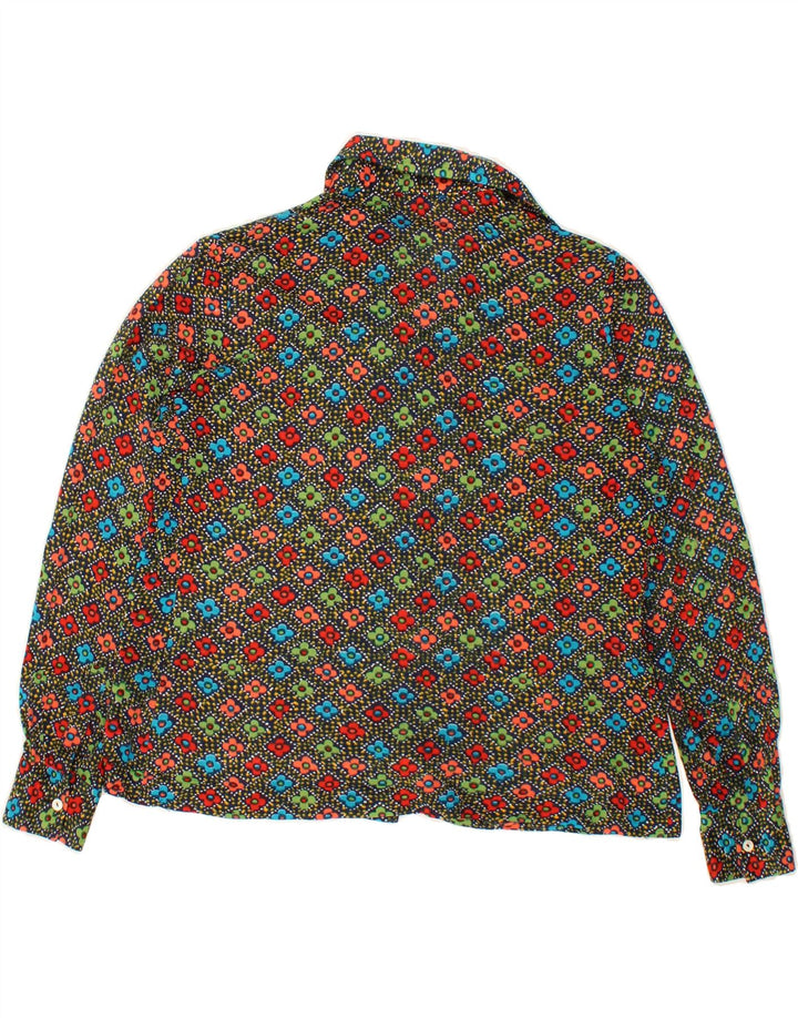 VINTAGE Womens Shirt Blouse UK 14 Medium Multicoloured Floral Vintage Vintage and Second-Hand Vintage from Messina Hembry 