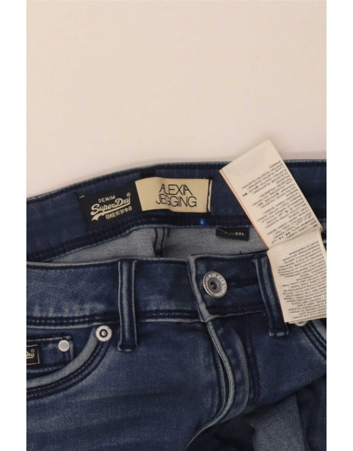 Superdry ženske traperice Alexia Jegging W27 L32 plavi pamuk